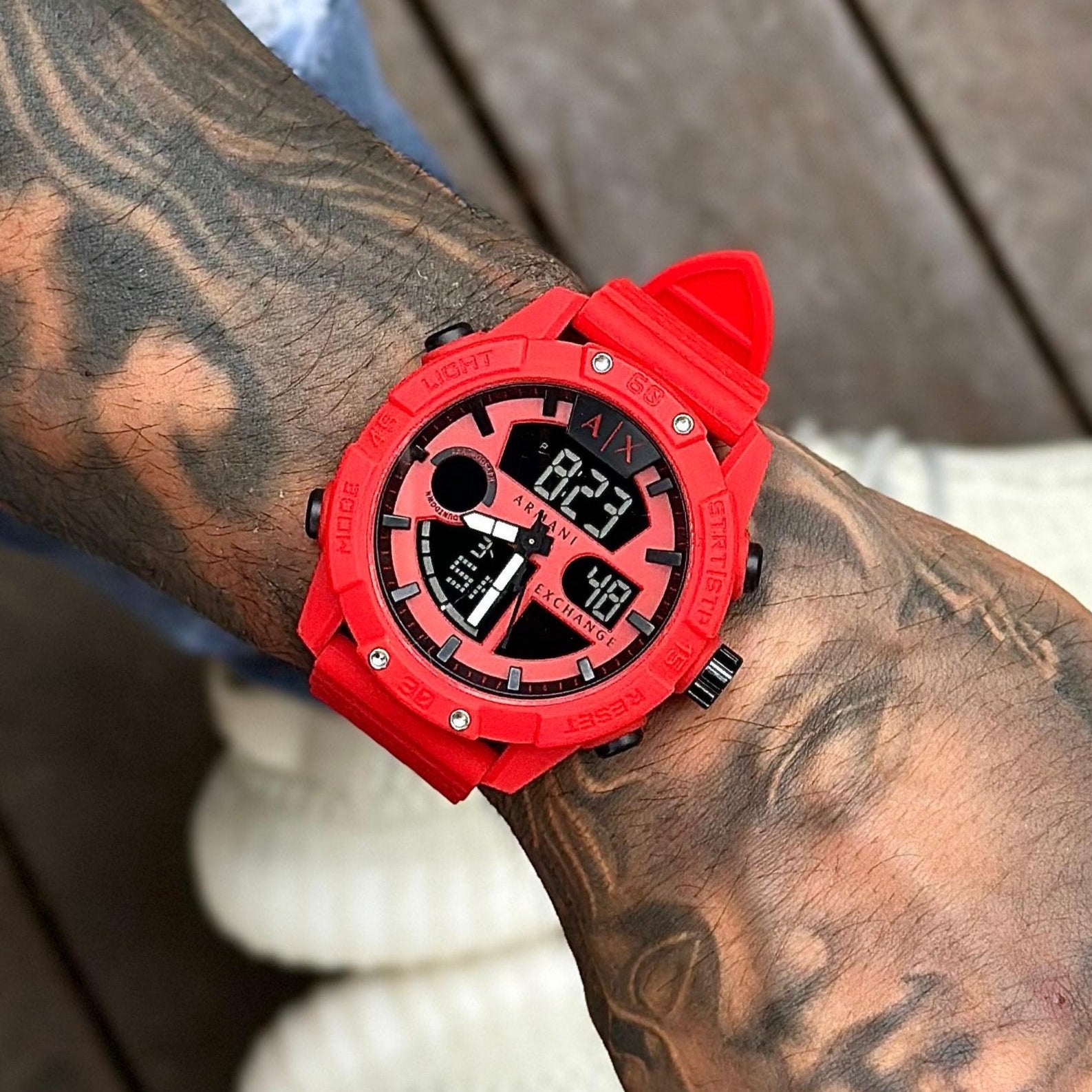 RELÓGIO ARMANI EXCHANGE BORRACHA